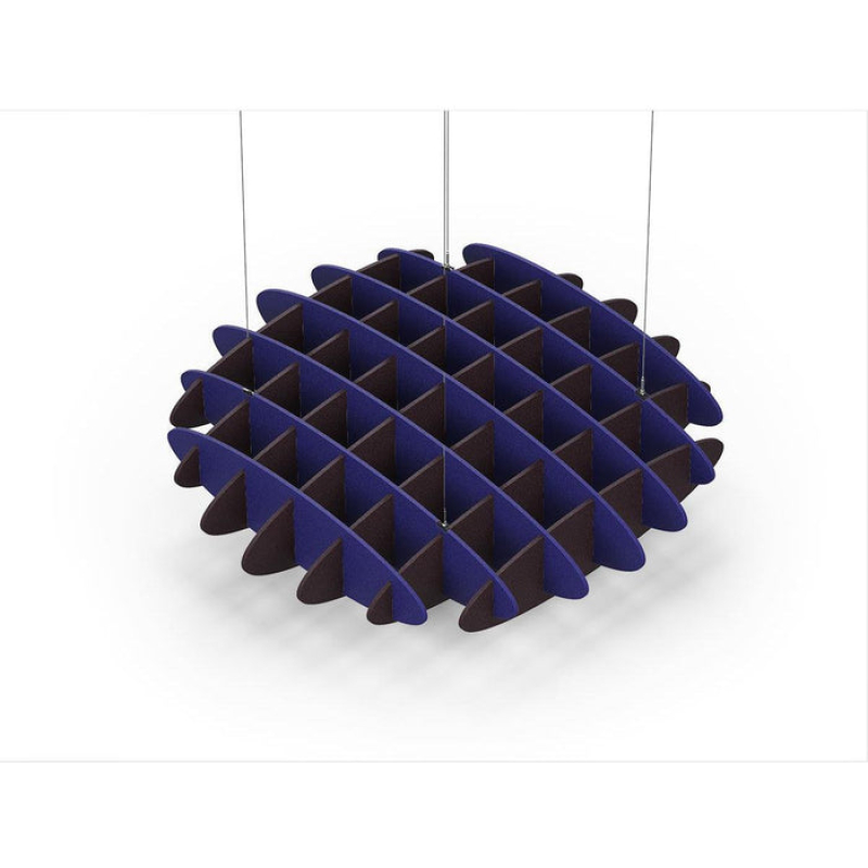 Acoustic Ceiling Sound Trap - 1200mm x 1200mm Round - Blue | Dark Maroon
