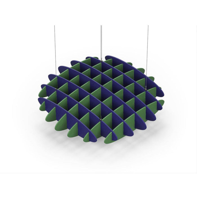 Acoustic Ceiling Sound Trap - 1200mm x 1200mm Round - Blue | Green