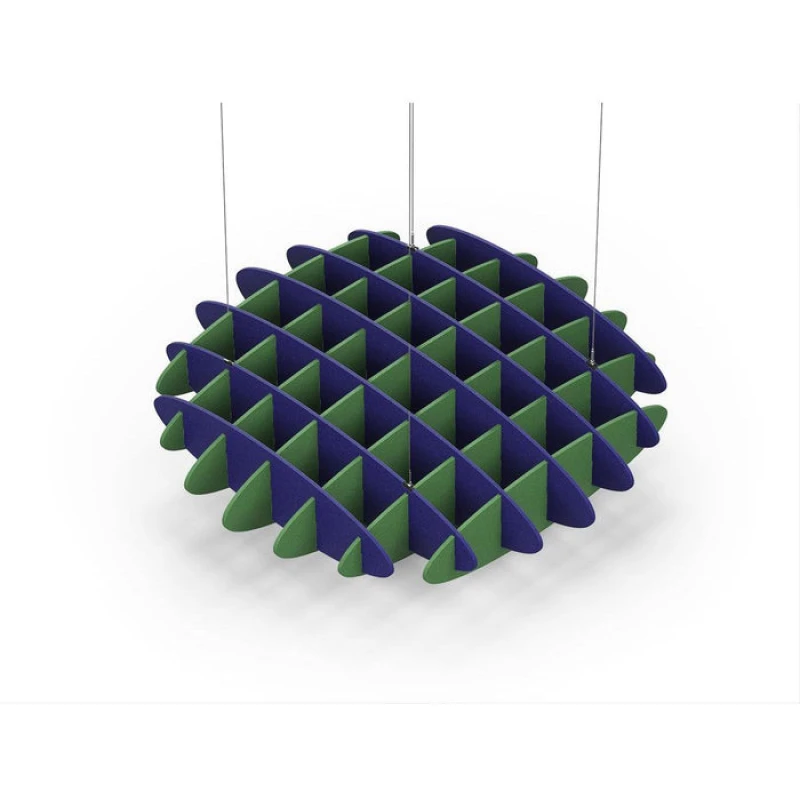 Acoustic Ceiling Sound Trap - 1200mm x 1200mm Round - Blue | Green