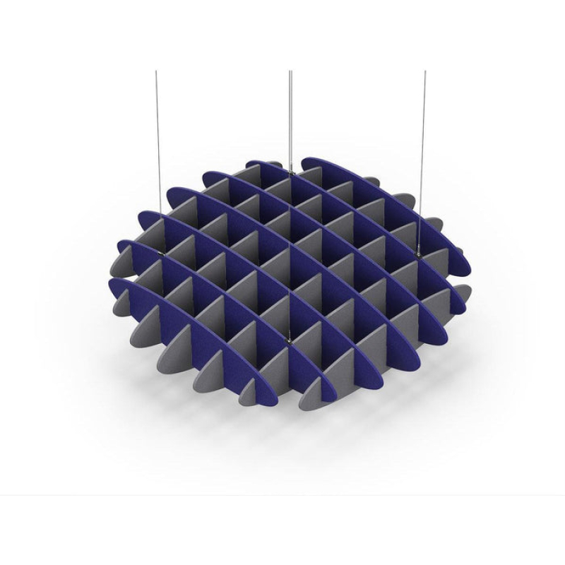 Acoustic Ceiling Sound Trap - 1200mm x 1200mm Round - Blue | Grey