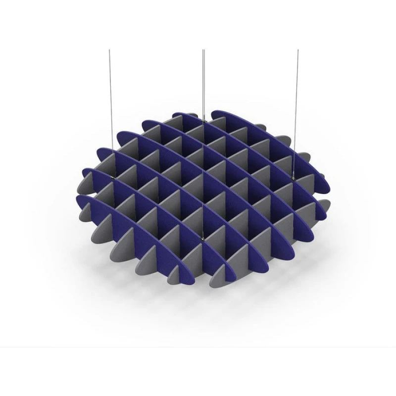 Acoustic Ceiling Sound Trap - 1200mm x 1200mm Round - Blue | Grey
