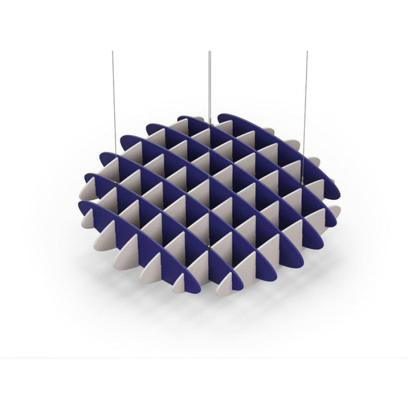 Acoustic Ceiling Sound Trap - 1200mm x 1200mm Round - Blue | Light Beige
