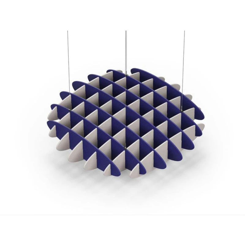 Acoustic Ceiling Sound Trap - 1200mm x 1200mm Round - Blue | Light Beige