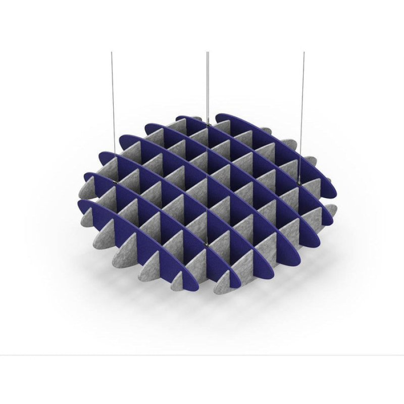 Acoustic Ceiling Sound Trap - 1200mm x 1200mm Round - Blue | Marble Grey