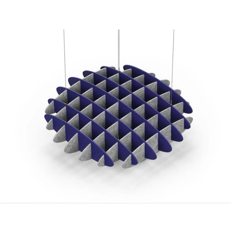 Acoustic Ceiling Sound Trap - 1200mm x 1200mm Round - Blue | Marble Grey