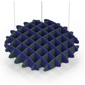 Acoustic Ceiling Sound Trap - 1200mm x 1200mm Round - Blue | Peacock Green