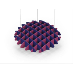 Acoustic Ceiling Sound Trap - 1200mm x 1200mm Round - Blue | Royal Pink