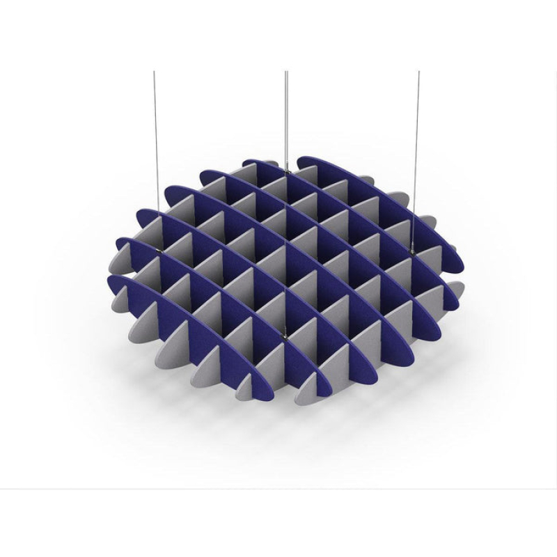 Acoustic Ceiling Sound Trap - 1200mm x 1200mm Round - Blue | Slate Grey
