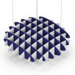 Acoustic Ceiling Sound Trap - 1200mm x 1200mm Round - Blue | White