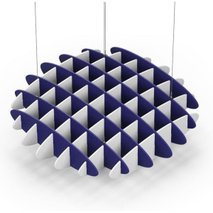 Acoustic Ceiling Sound Trap - 1200mm x 1200mm Round - Blue | White
