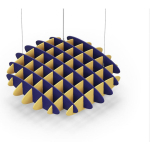 Acoustic Ceiling Sound Trap - 1200mm x 1200mm Round - Blue | Yellow