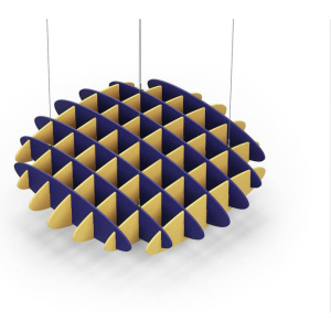 Acoustic Ceiling Sound Trap - 1200mm x 1200mm Round - Blue | Yellow