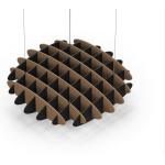 Acoustic Ceiling Sound Trap - 1200mm x 1200mm Round - Brown | Black