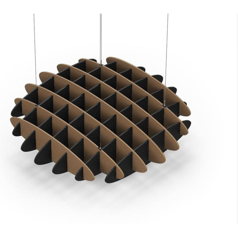 Acoustic Ceiling Sound Trap - 1200mm x 1200mm Round - Brown | Black