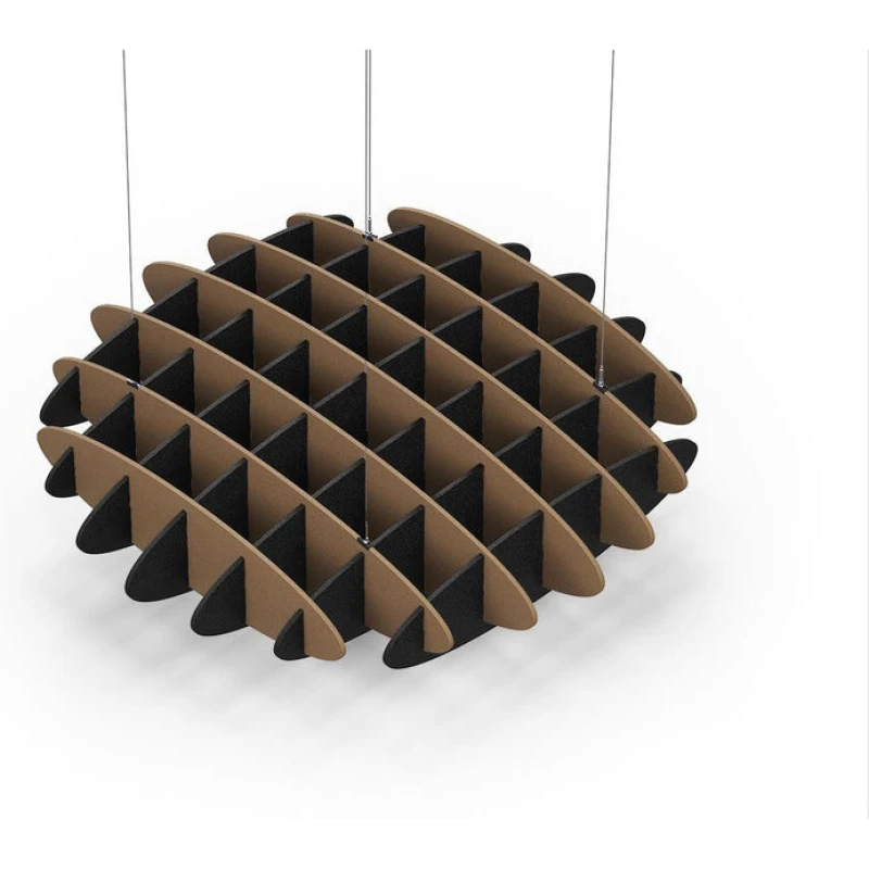Acoustic Ceiling Sound Trap - 1200mm x 1200mm Round - Brown | Black