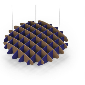 Acoustic Ceiling Sound Trap - 1200mm x 1200mm Round - Brown | Blue