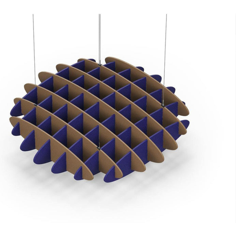 Acoustic Ceiling Sound Trap - 1200mm x 1200mm Round - Brown | Blue