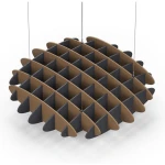 Acoustic Ceiling Sound Trap - 1200mm x 1200mm Round - Brown | Charcoal Grey