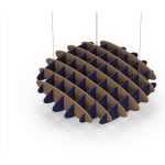Acoustic Ceiling Sound Trap - 1200mm x 1200mm Round - Brown | Dark Blue