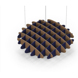 Acoustic Ceiling Sound Trap - 1200mm x 1200mm Round - Brown | Dark Blue