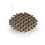Acoustic Ceiling Sound Trap - 1200mm x 1200mm Round - Brown | Dark Beige