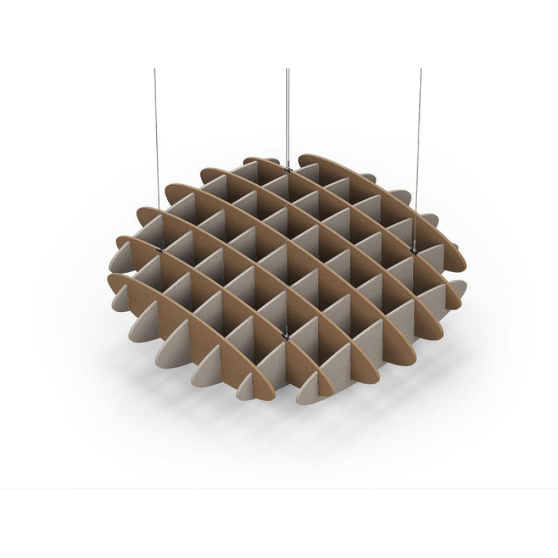 Acoustic Ceiling Sound Trap - 1200mm x 1200mm Round - Brown | Dark Beige