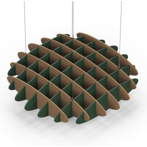 Acoustic Ceiling Sound Trap - 1200mm x 1200mm Round - Brown | Dark Green