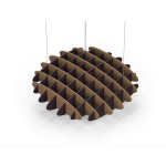 Acoustic Ceiling Sound Trap - 1200mm x 1200mm Round - Brown | Dark Maroon
