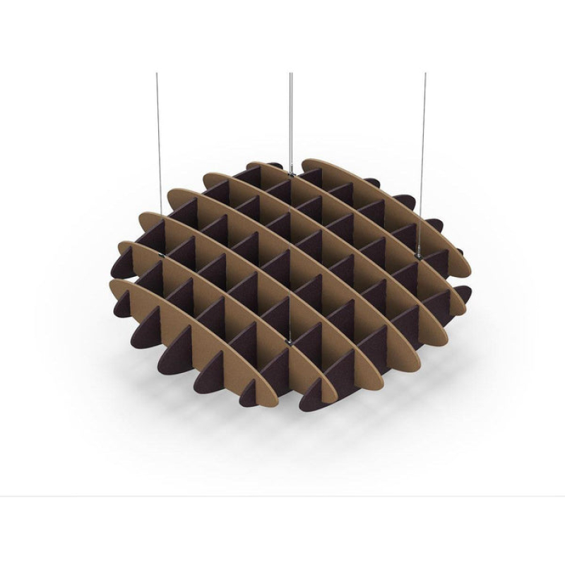 Acoustic Ceiling Sound Trap - 1200mm x 1200mm Round - Brown | Dark Maroon
