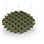 Acoustic Ceiling Sound Trap - 1200mm x 1200mm Round - Brown | Green