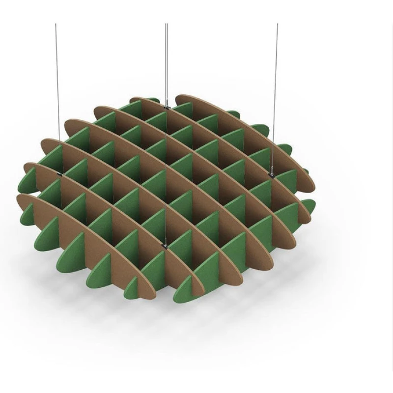 Acoustic Ceiling Sound Trap - 1200mm x 1200mm Round - Brown | Green