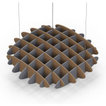 Acoustic Ceiling Sound Trap - 1200mm x 1200mm Round - Brown | Grey