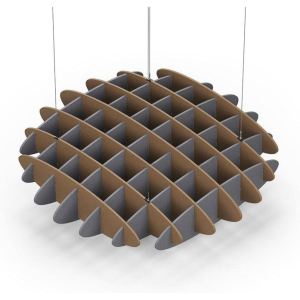 Acoustic Ceiling Sound Trap - 1200mm x 1200mm Round - Brown | Grey