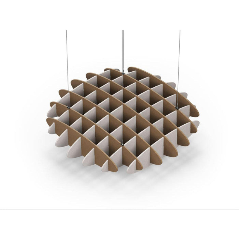 Acoustic Ceiling Sound Trap - 1200mm x 1200mm Round - Brown | Light Beige