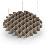 Acoustic Ceiling Sound Trap - 1200mm x 1200mm Round - Brown | Marble Grey
