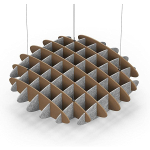Acoustic Ceiling Sound Trap - 1200mm x 1200mm Round - Brown | Marble Grey