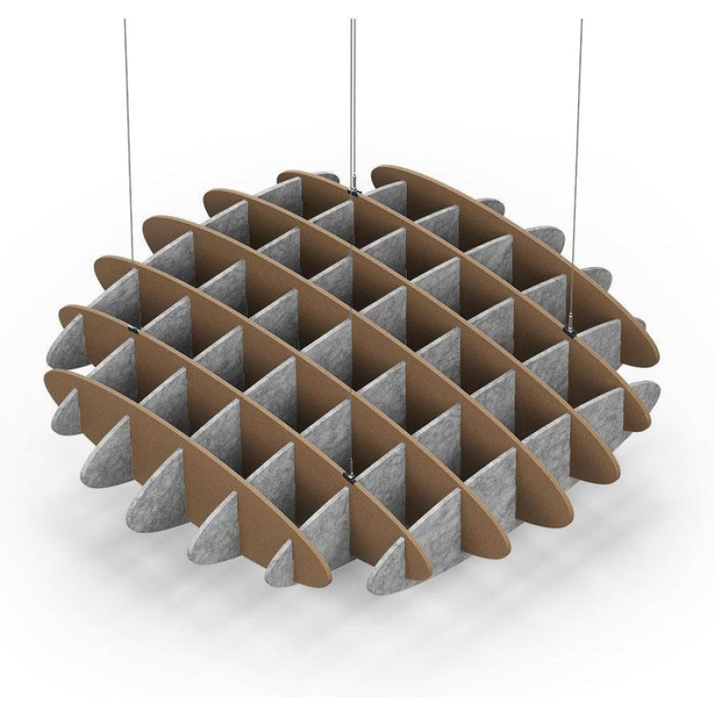 Acoustic Ceiling Sound Trap - 1200mm x 1200mm Round - Brown | Marble Grey