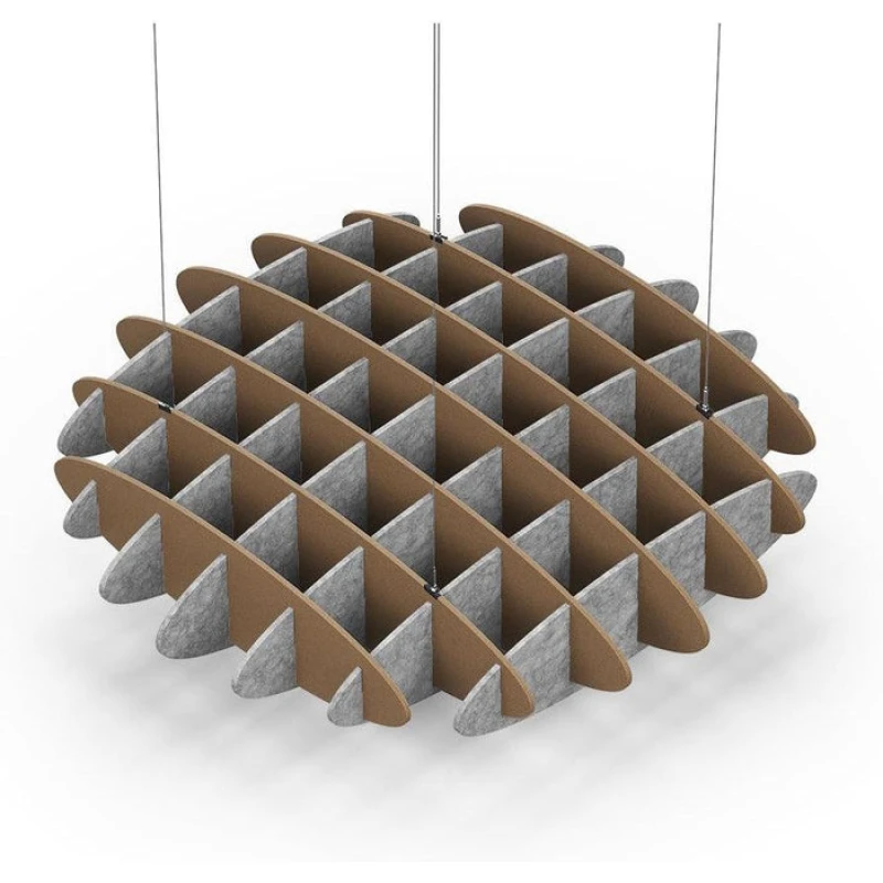 Acoustic Ceiling Sound Trap - 1200mm x 1200mm Round - Brown | Marble Grey