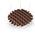 Acoustic Ceiling Sound Trap - 1200mm x 1200mm Round - Brown | Maroon