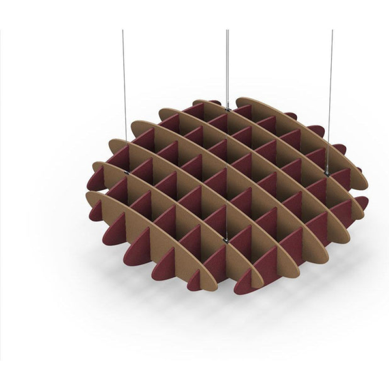 Acoustic Ceiling Sound Trap - 1200mm x 1200mm Round - Brown | Maroon