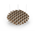 Acoustic Ceiling Sound Trap - 1200mm x 1200mm Round - Brown | Natural