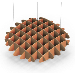 Acoustic Ceiling Sound Trap - 1200mm x 1200mm Round - Brown | Orange