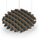 Acoustic Ceiling Sound Trap - 1200mm x 1200mm Round - Brown | Peacock Green