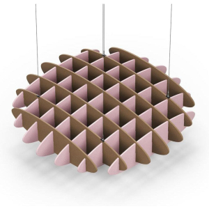 Acoustic Ceiling Sound Trap - 1200mm x 1200mm Round - Brown | Pink