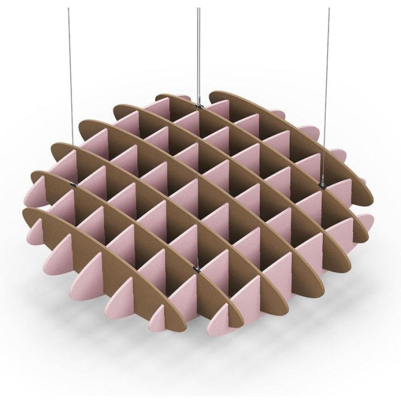 Acoustic Ceiling Sound Trap - 1200mm x 1200mm Round - Brown | Pink