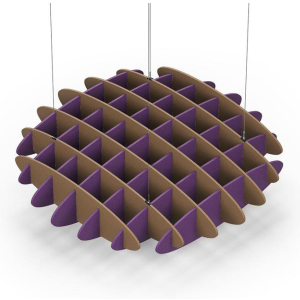 Acoustic Ceiling Sound Trap - 1200mm x 1200mm Round - Brown | Purple