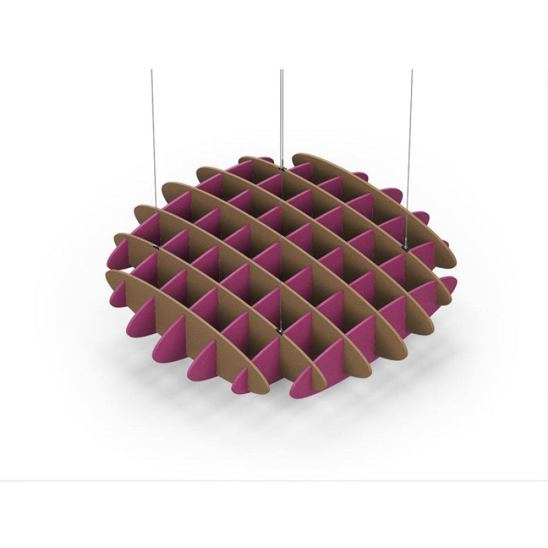 Acoustic Ceiling Sound Trap - 1200mm x 1200mm Round - Brown | Royal Pink