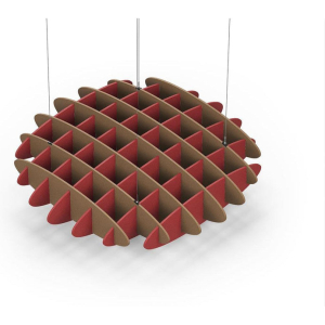 Acoustic Ceiling Sound Trap - 1200mm x 1200mm Round - Brown | Red