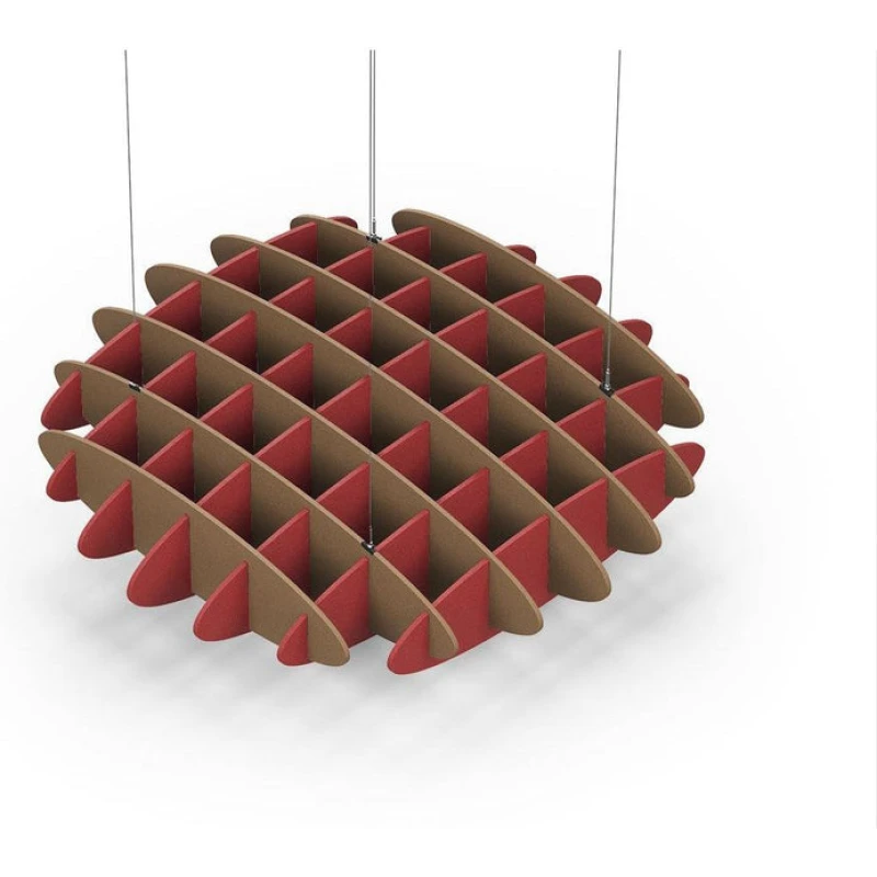Acoustic Ceiling Sound Trap - 1200mm x 1200mm Round - Brown | Red