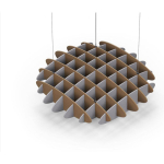 Acoustic Ceiling Sound Trap - 1200mm x 1200mm Round - Brown | Slate Grey